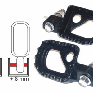 RQF Fußrasten Extra breit schwarz