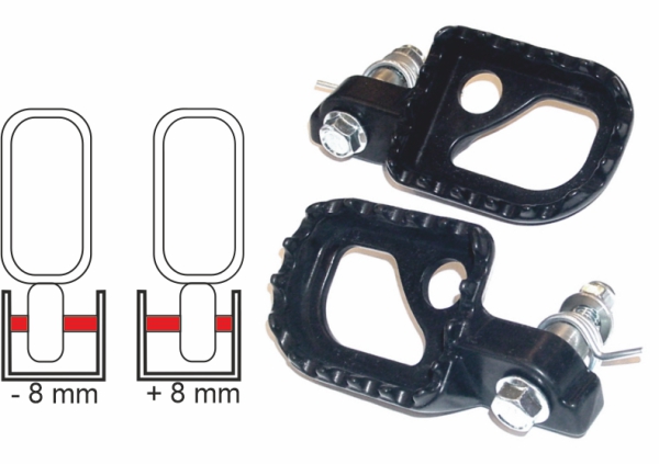 RQF Fußrasten Extra breit schwarz