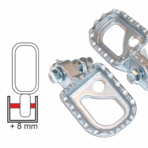 RQF Fußrasten Extra breit silber