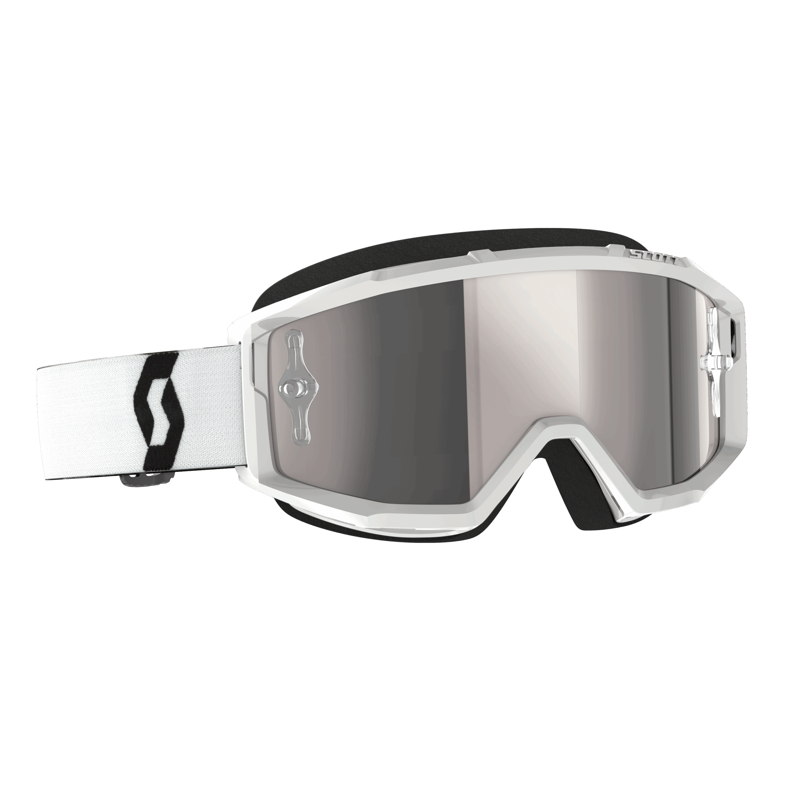 Scott Brille Primal weiss/schwarz Glas silber Chro
