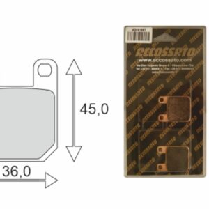Accossato Bremsbelag Trial 2 Kolben vorn + hinten