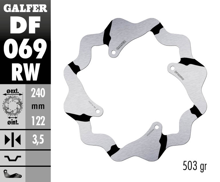 Galfer Bremsscheibe Honda hinten Grooved