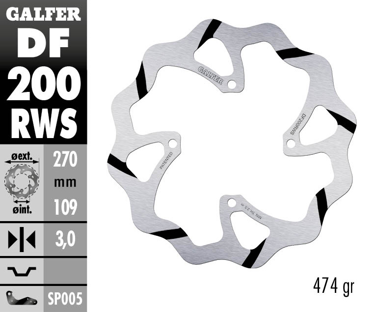 Galfer Bremsscheibe Kawa vorn Grooved Oversize