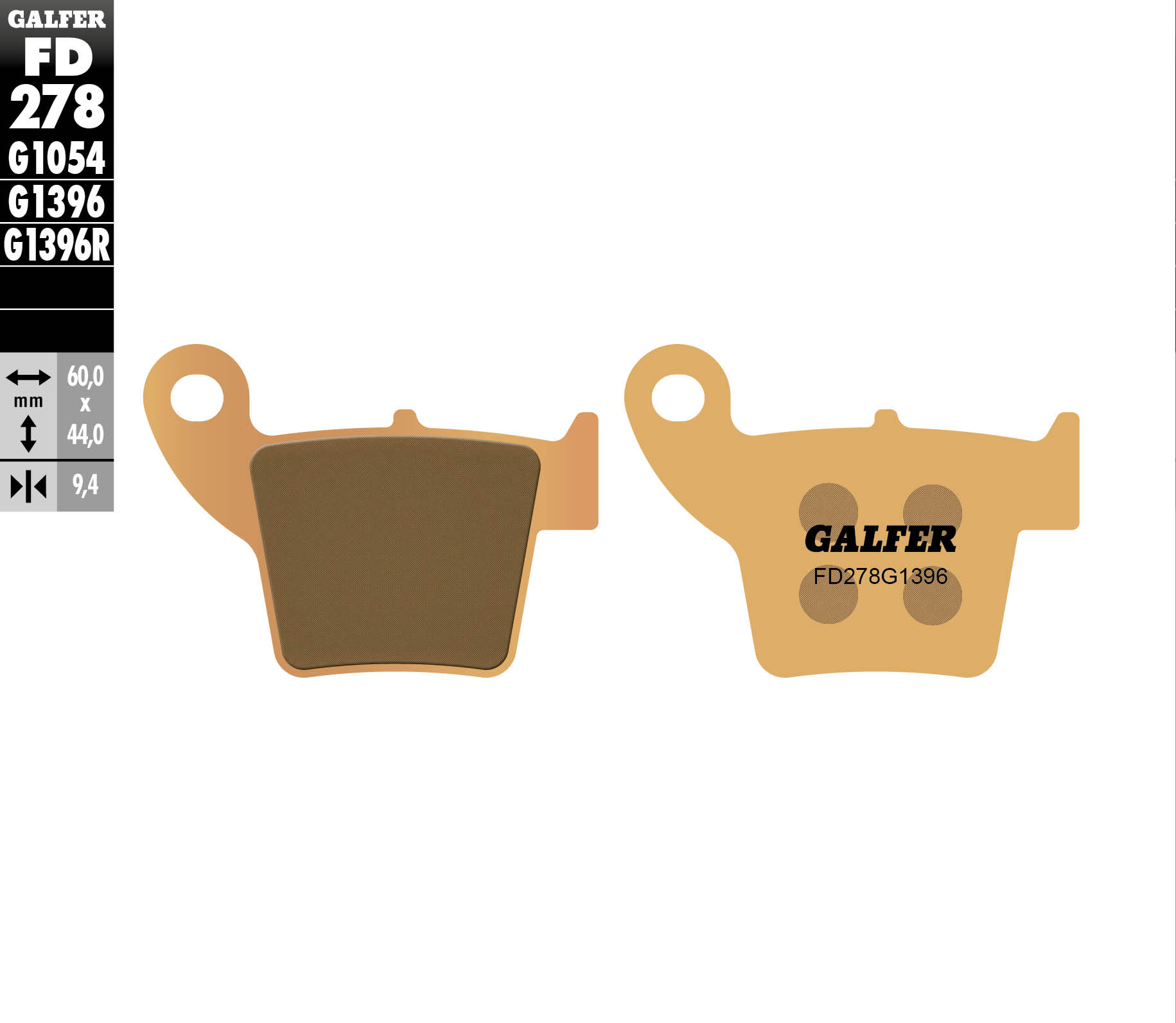 Galfer Bremsbelag Sinter Honda hinten