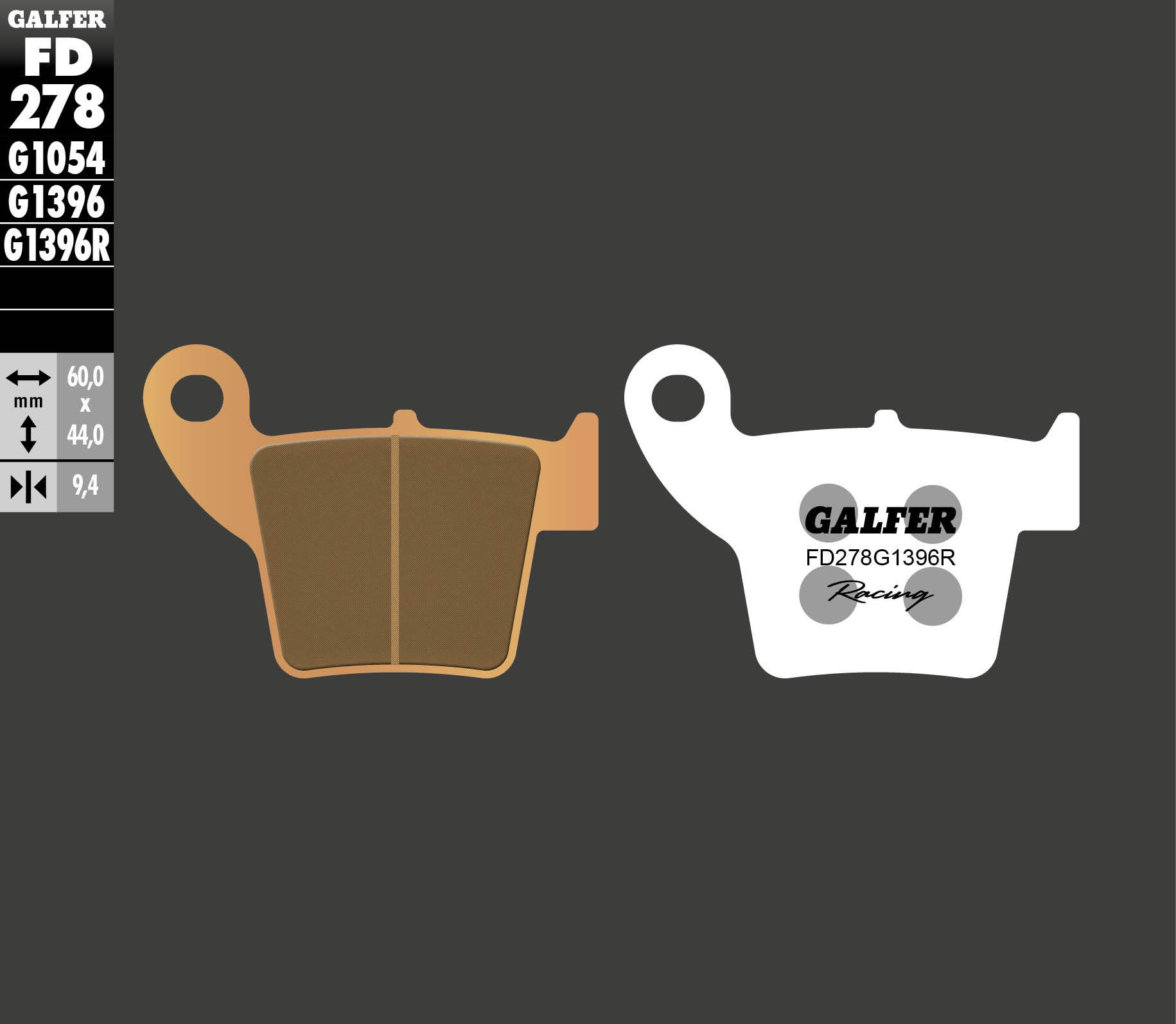 Galfer Bremsbelag Sinter RACING Honda hinten