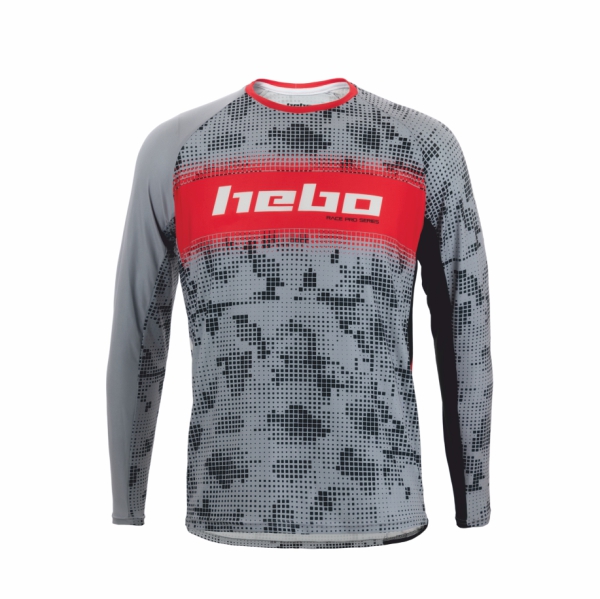 Hebo Hemd Race Pro grau/rot