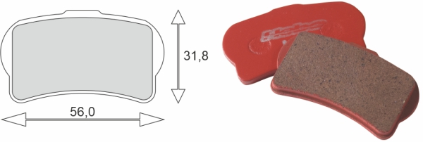 Hebo Bremsbelag Braktec Monoblock vorn