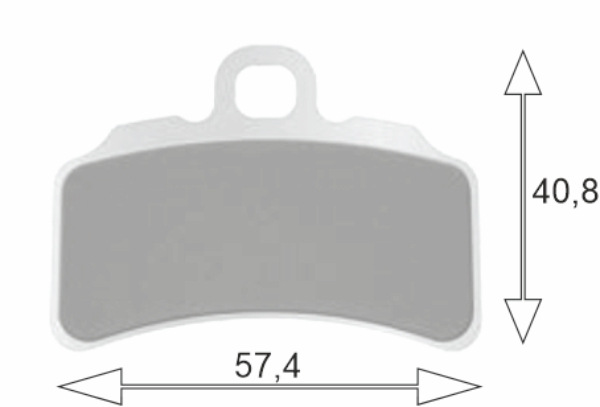 WRP Bremsbelag Braktec Monoblock BK 1 vorn